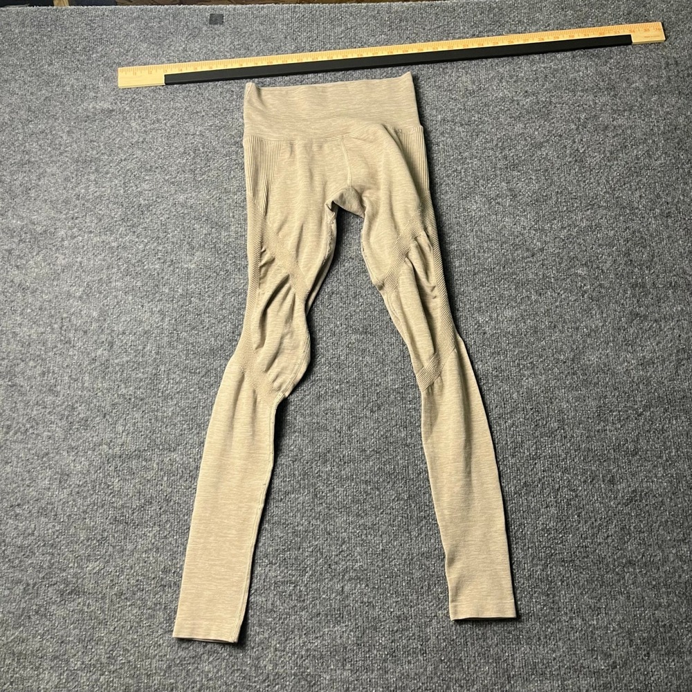 Alphalete Leggings Womens Size S Tan Marl Seamless High Waisted Athletic Gym